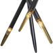 Serwin LED 37.5 inch Matte Black / Gold Chandelier Ceiling Light